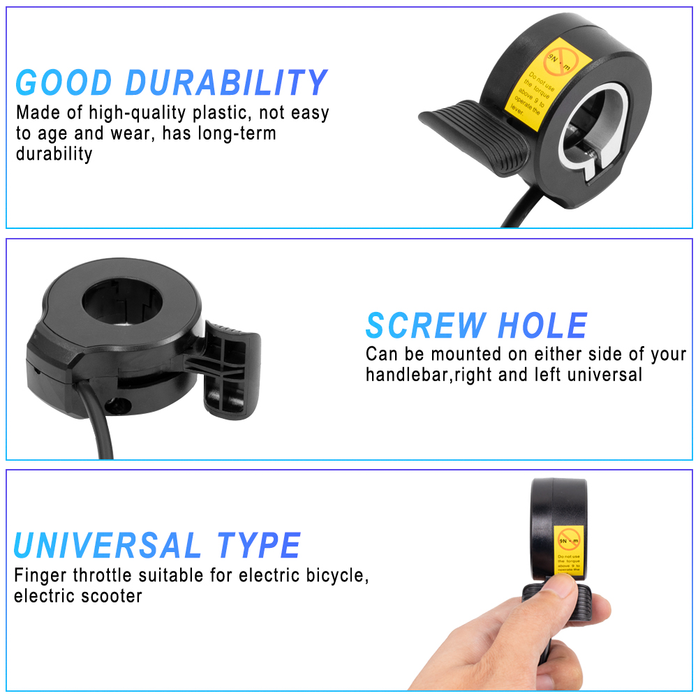 Ebike Thumb Throttle 130X for  - Mid Drive Conversion Kit 1000W 评论和价格